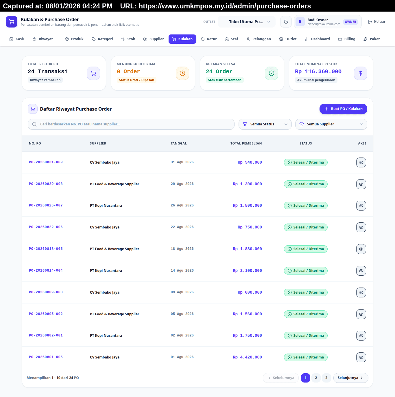 SaaSPOS UMKM - Enterprise Multi-Tenant POS Screenshot 4