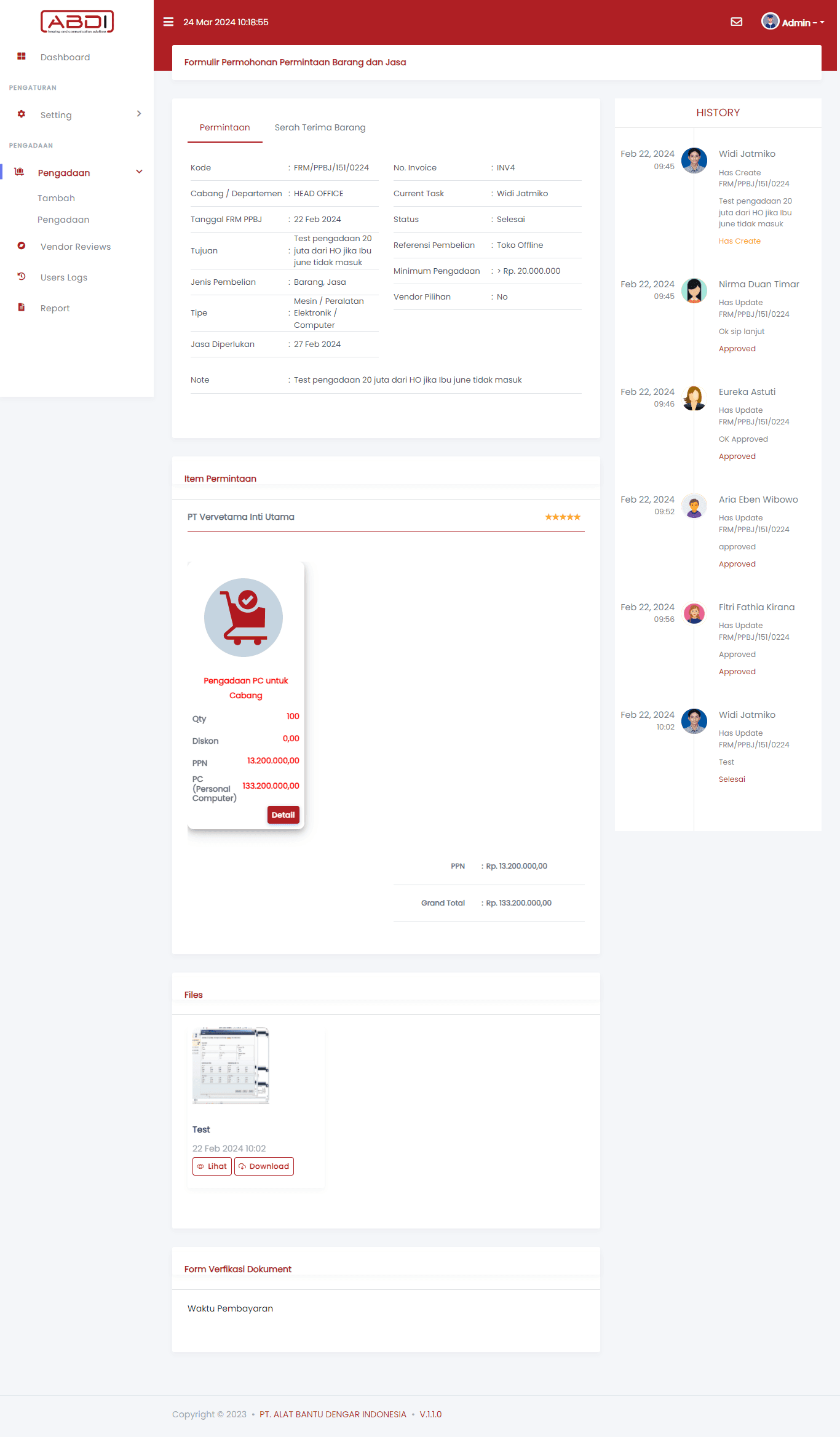 Sistem E-Procurement Enterprise Screenshot 8