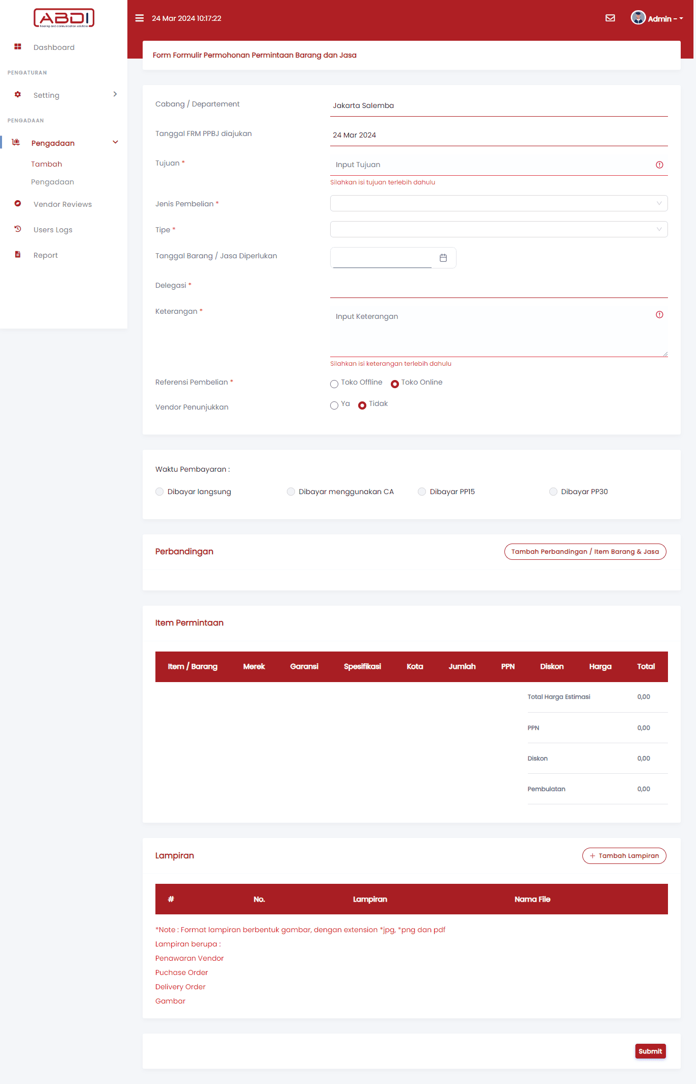 Sistem E-Procurement Enterprise Screenshot 6